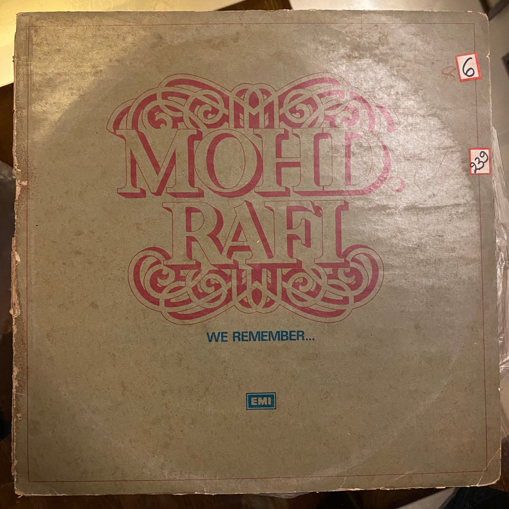 Mohd. Rafi – We Remember... (Used Vinyl - VG+) PB Marketplace