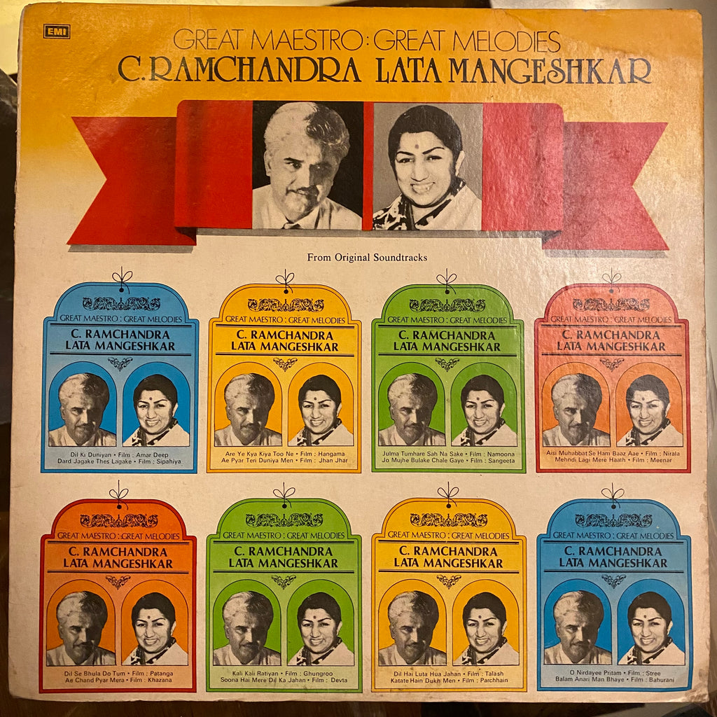 C. Ramchandra & Lata Mangeshkar – Great Maestro : Great Melodies (Used Vinyl - VG) PB Marketplace