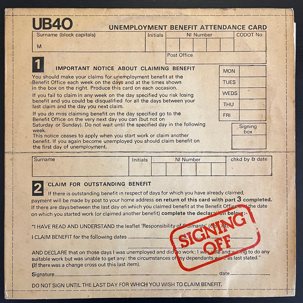 UB40 – Signing Off (Indan Pressing) (Used Vinyl - VG+) LM Marketplace