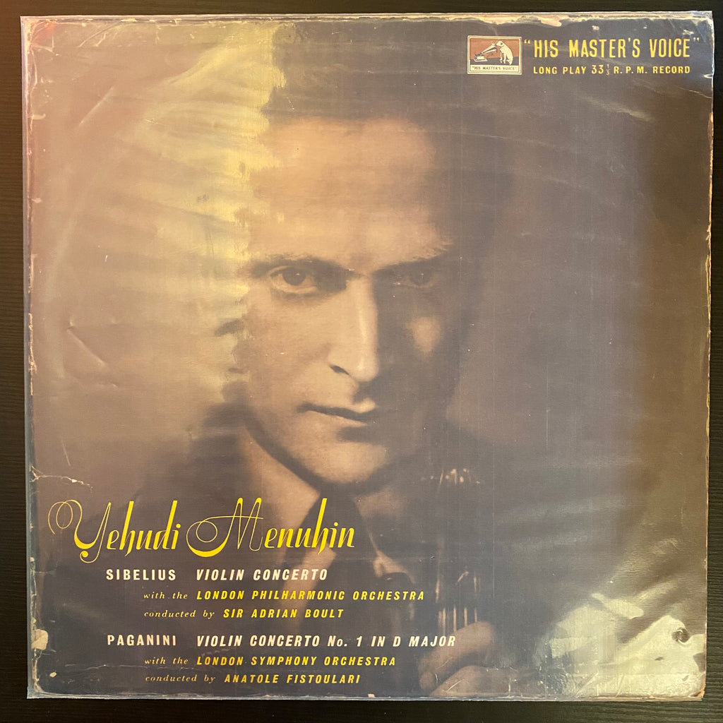 Yehudi Menuhin, Sibelius / Paganini – Violin Concerto / Violin Concerto No. 1 In D Major (Used Vinyl - VG) MD Marketplace