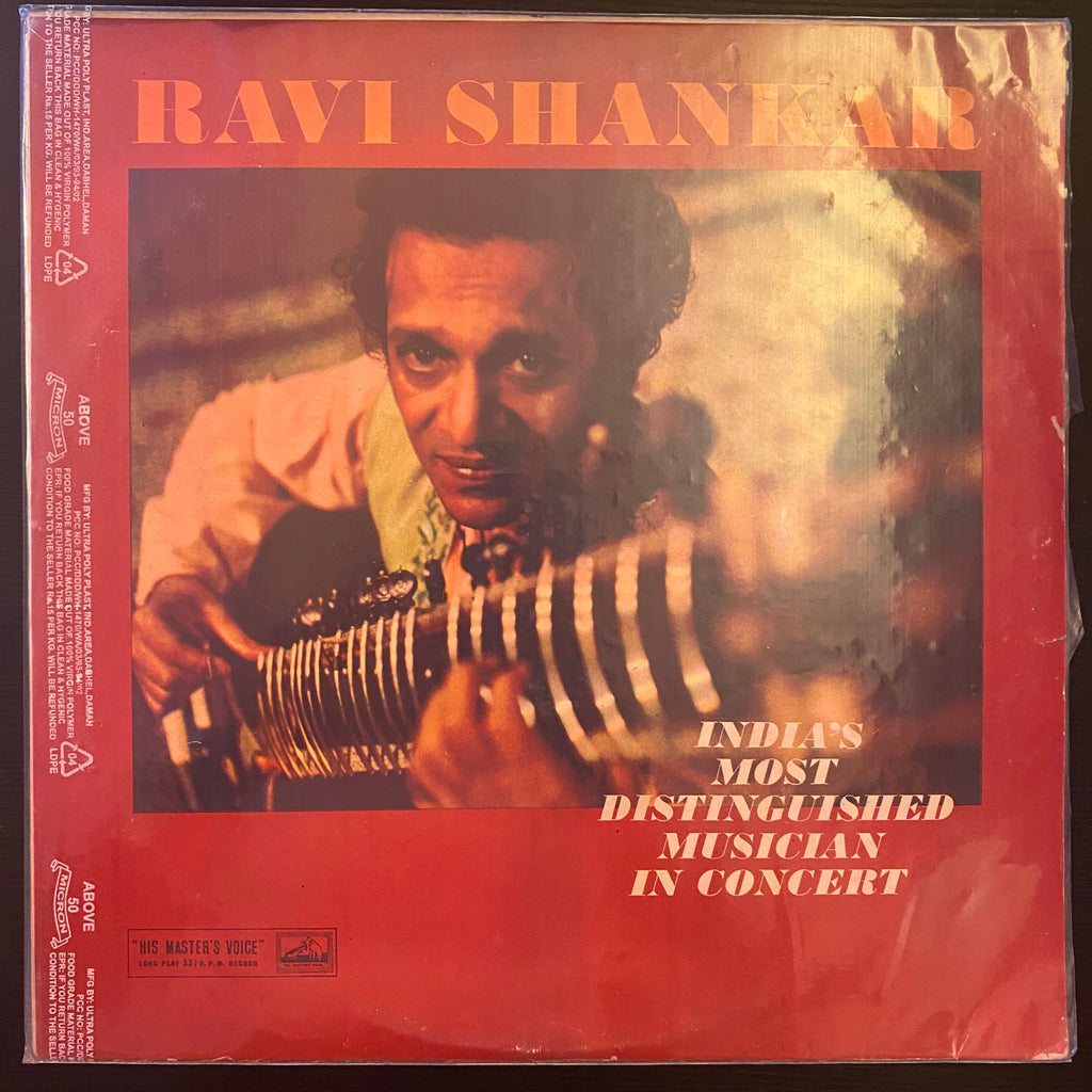 Ravi Shankar – India's Most Distinguished Musician In Concert (Used Vinyl - VG) MD Marketplace