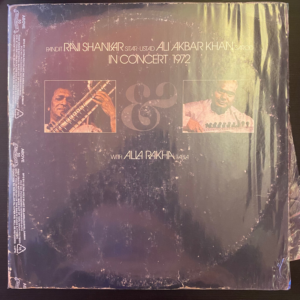 Pandit Ravi Shankar / Ustad Ali Akbar Khan with Alla Rakha – In Concert 1972 (Used Vinyl - VG) MD Marketplace