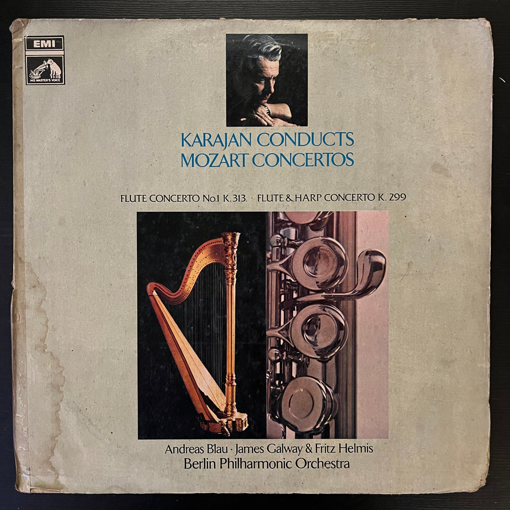 W. A. Mozart - Karajan, Berlin Philharmonic Orchestra, Andreas Blau, James Galway, Fritz Helmis – Karajan Conducts Mozart Concertos (Used Vinyl - G) RR Marketplace
