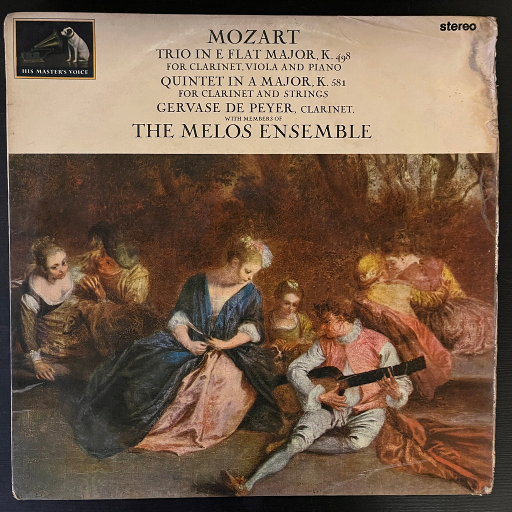 Mozart - Gervase de Peyer with members of the Melos Ensemble – Trio In E Flat Major, K.498; Quintet In A Major, K.581 (Used Vinyl - VG) RR Marketplace