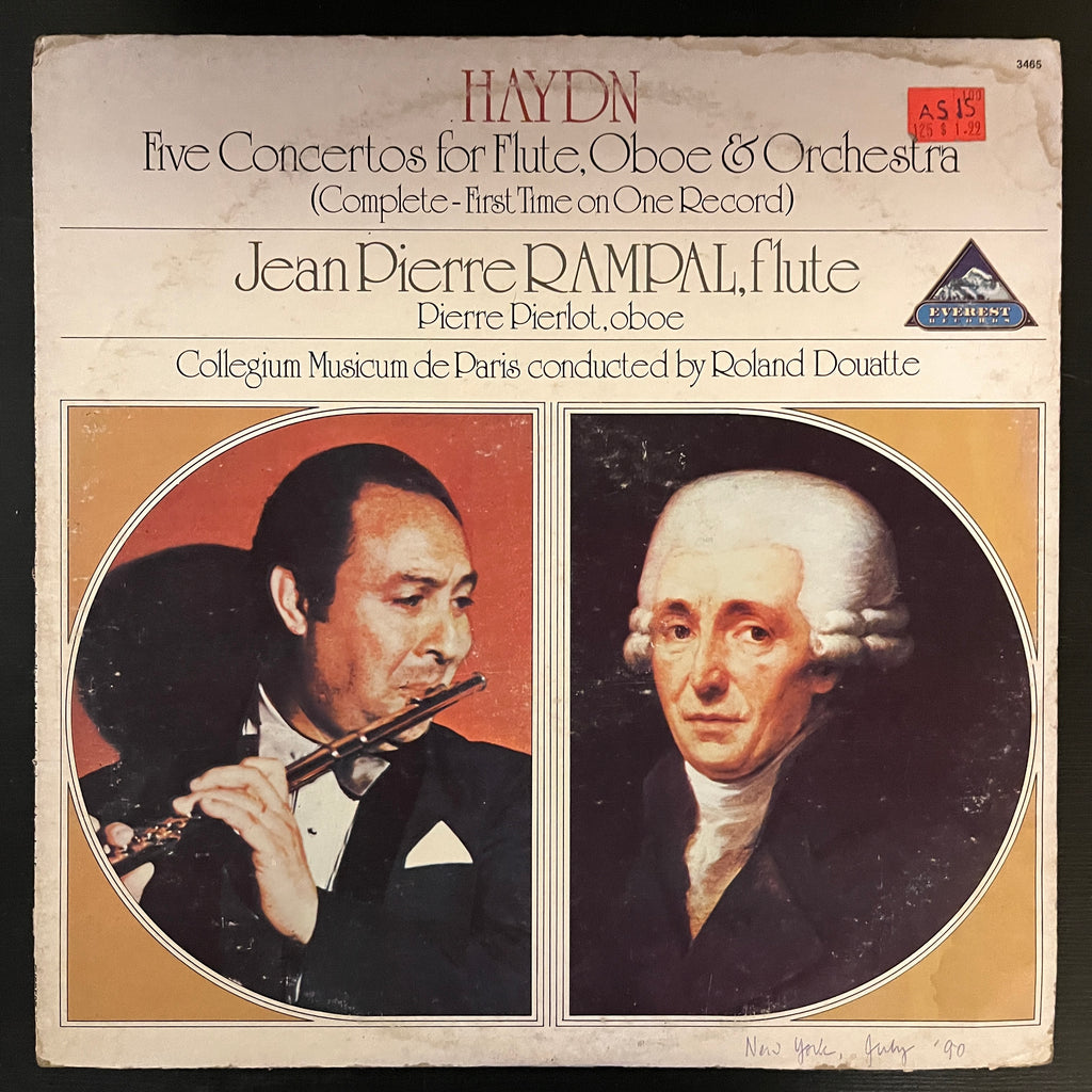 Haydn, Jean Pierre Rampal, Pierre Pierlot, Collegium Musicum De Paris, Roland Douatte – Five Concertos For Flute, Oboe & Orchestra (Complete-First Time On One Record) (Used Vinyl - VG) RR Marketplace