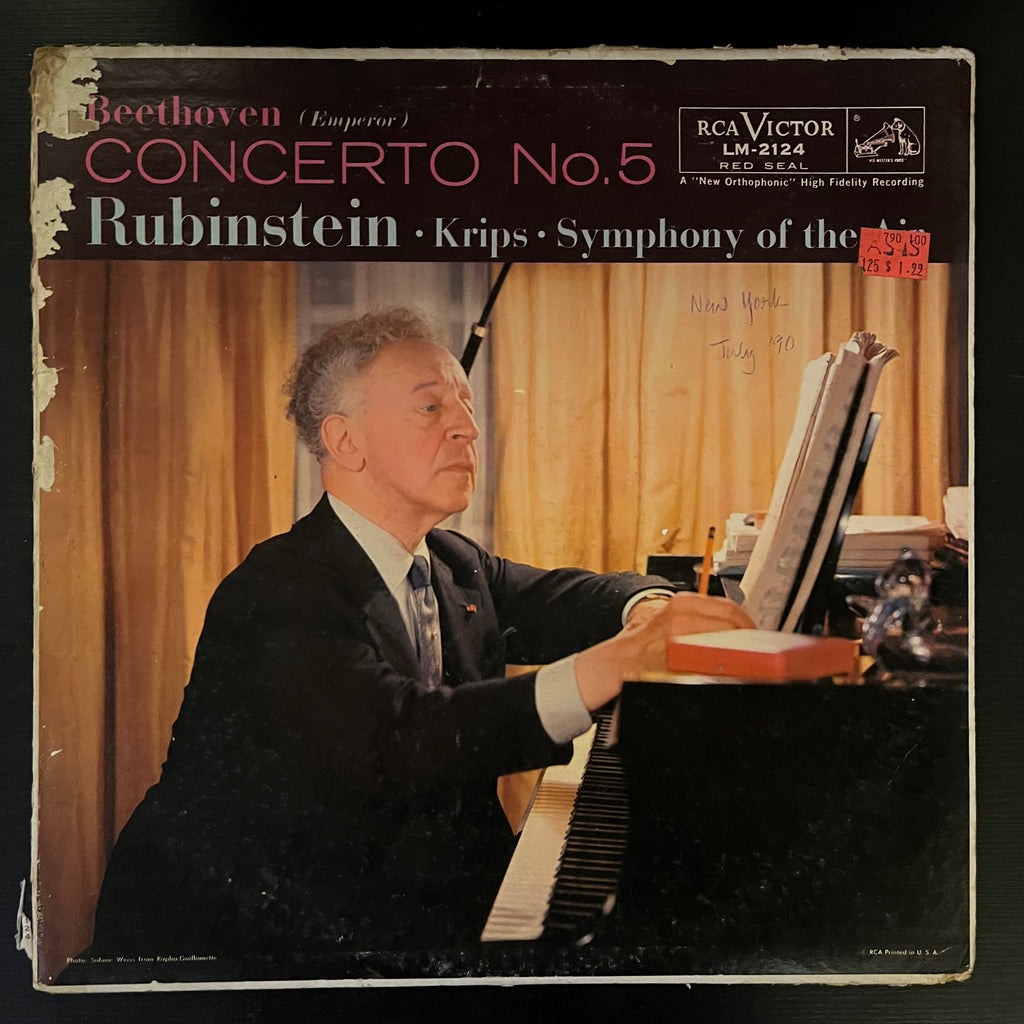 Beethoven - Rubinstein · Krips · Symphony Of The Air – Concerto No. 5 (Emperor) (Used Vinyl - VG) RR Marketplace