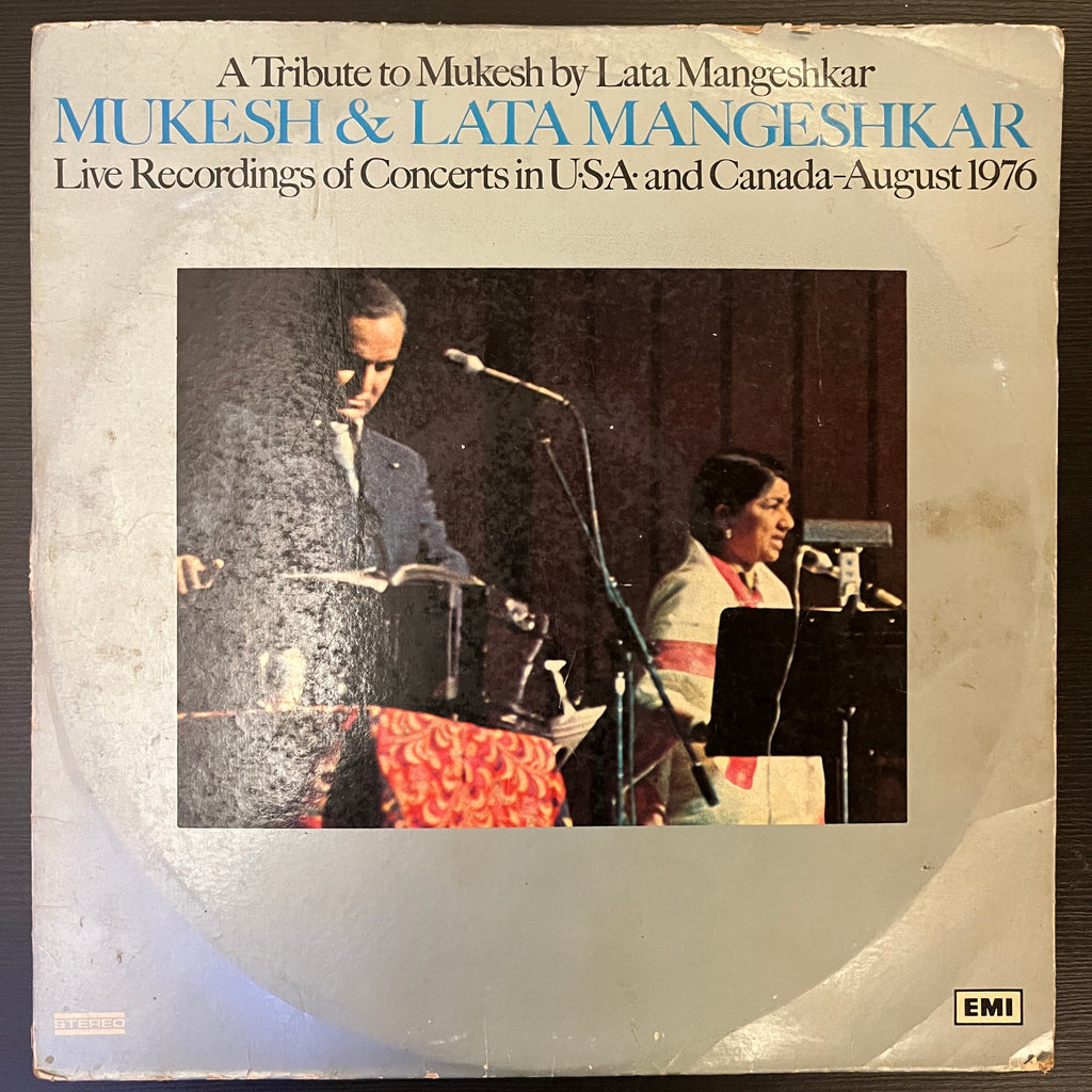 Mukesh & Lata Mangeshkar – A Tribute To Mukesh By Lata Mangeshkar (Live Recordings Of Concerts In U•S•A• And Canada-August 1976) (Used Vinyl - VG) SD Marketplace