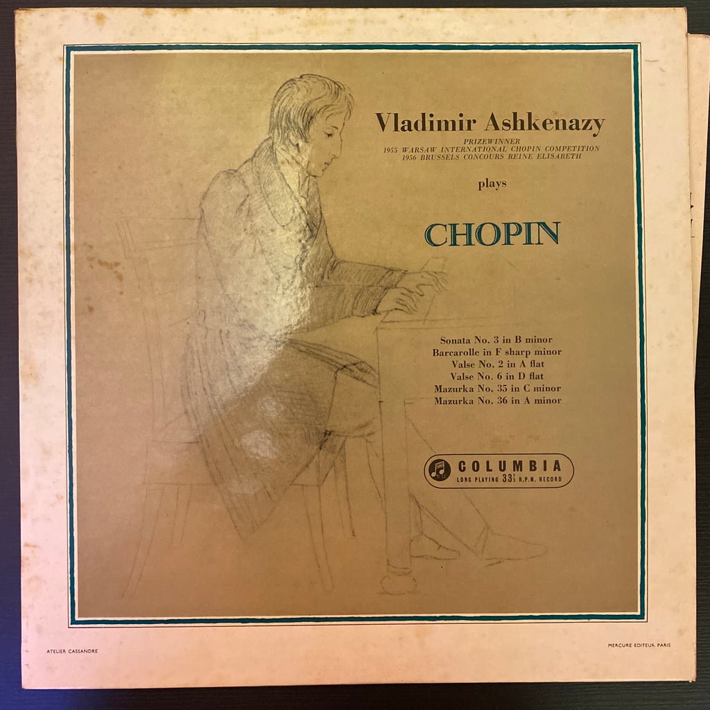 Chopin - Ashkenazy – Sonata No.3 In B Minor, Op.58 / Barcarolle, Op. 60 / Mazurka No.35 & 36 (Used Vinyl -VG) SC Marketplace