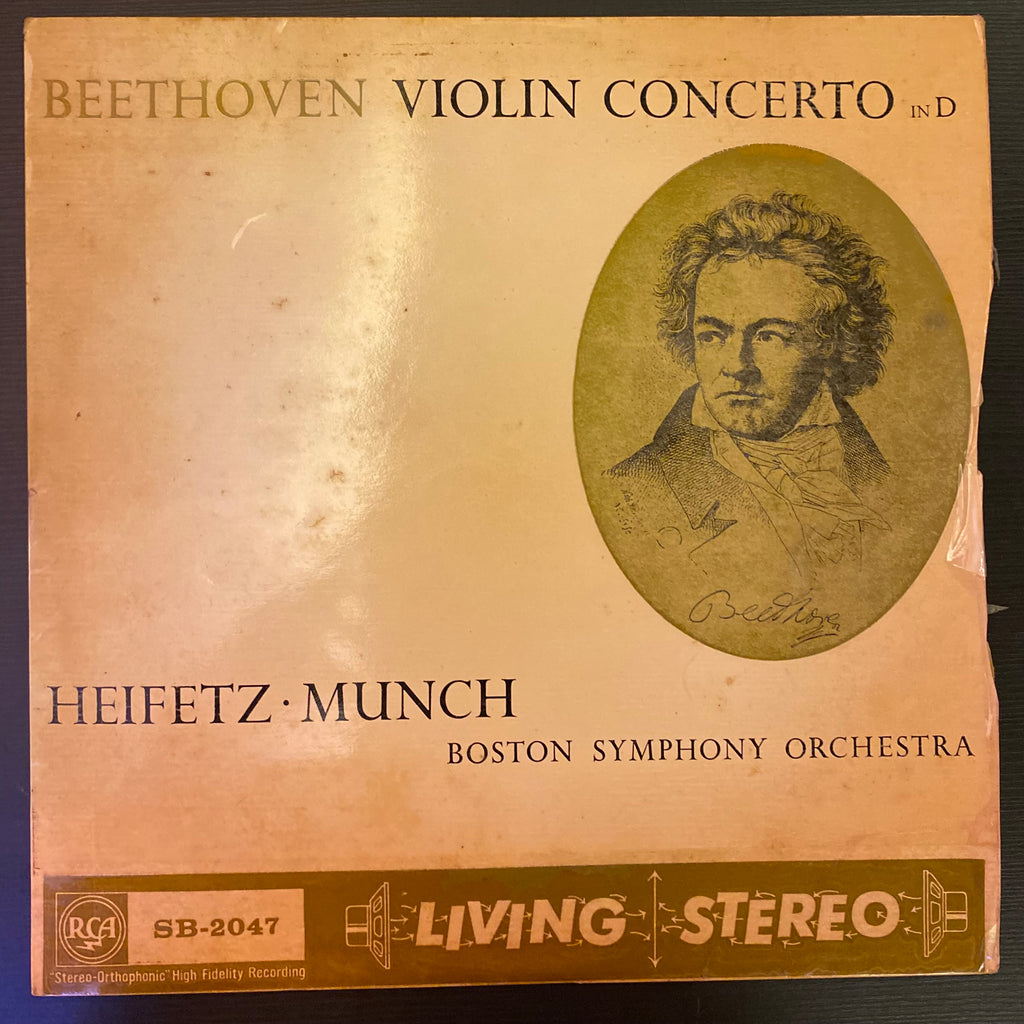Beethoven, Jascha Heifetz, Charles Munch, Boston Symphony Orchestra – Violin Concerto in D Op.61 (Used Vinyl -VG) SC Marketplace