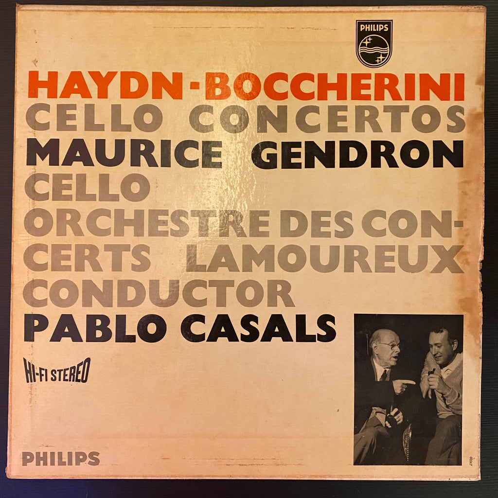 Haydn / Boccherini - Maurice Gendron Cello / Orchestre Des Concerts Lamoureux / Conductor Pablo Casals – Cello Concertos (Used Vinyl - VG+) SC Marketplace