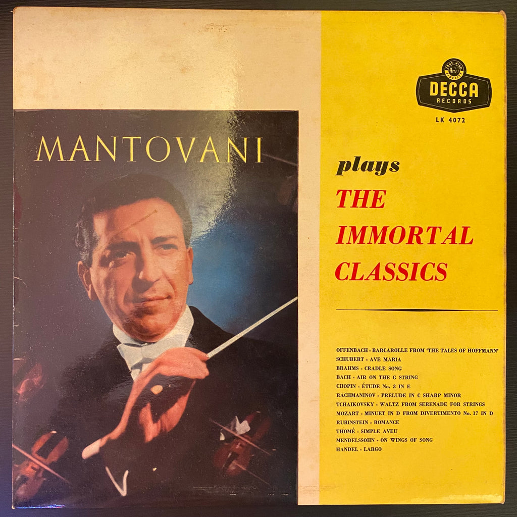 Mantovani And His Orchestra – Mantovani Plays The Immortal Classics (Used Vinyl - G) SC Marketplace