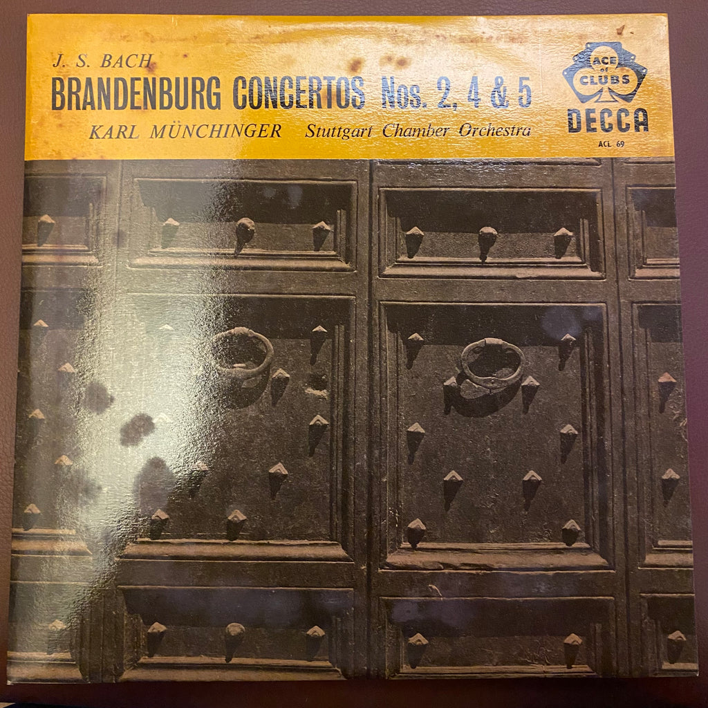 J.S. Bach, Karl Münchinger, Stuttgart Chamber Orchestra – Brandenburg Concertos Nos. 2, 4 & 5 (Used Vinyl - VG+) SC Marketplace