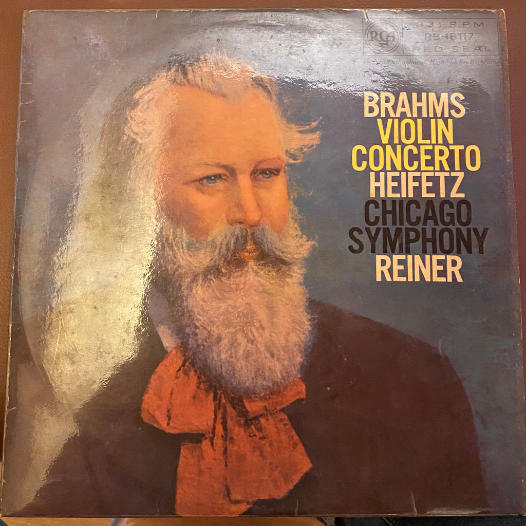 Brahms, Jascha Heifetz, The Chicago Symphony Orchestra, Fritz Reiner – Concerto For Violin In D Major, Op. 77 (Used Vinyl - VG) SC Marketplace
