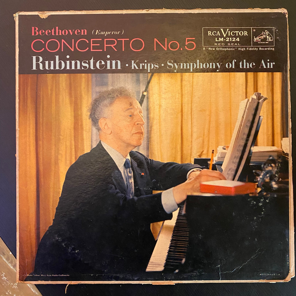 Beethoven, Rubinstein, Symphony Of The Air, Krips – Concerto No. 5 (Emperor) (Used Vinyl - VG) AG Marketplace