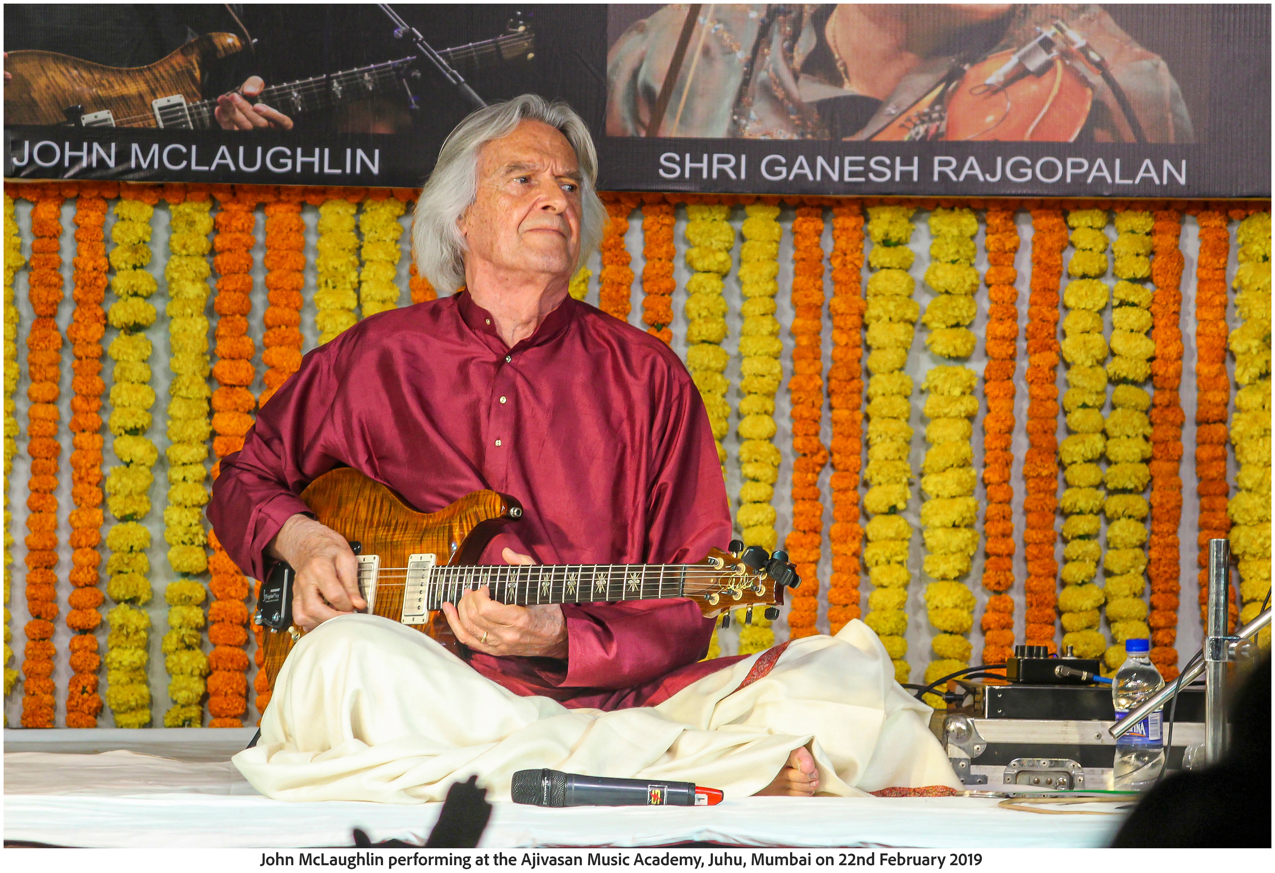 John McLaughlin performing at the Ajivasan Music Academy, Juhu, Mumbai on 22nd February 2019 (Photo Frame)
