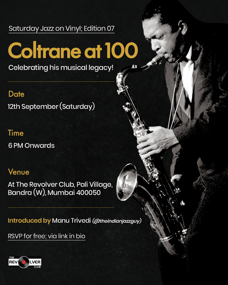 Saturday Jazz on Vinyl; Edition 07: Coltrane at 100