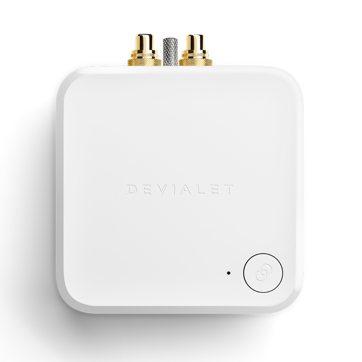 Devialet Arch wireless phono stage, Iconic White, square product shot