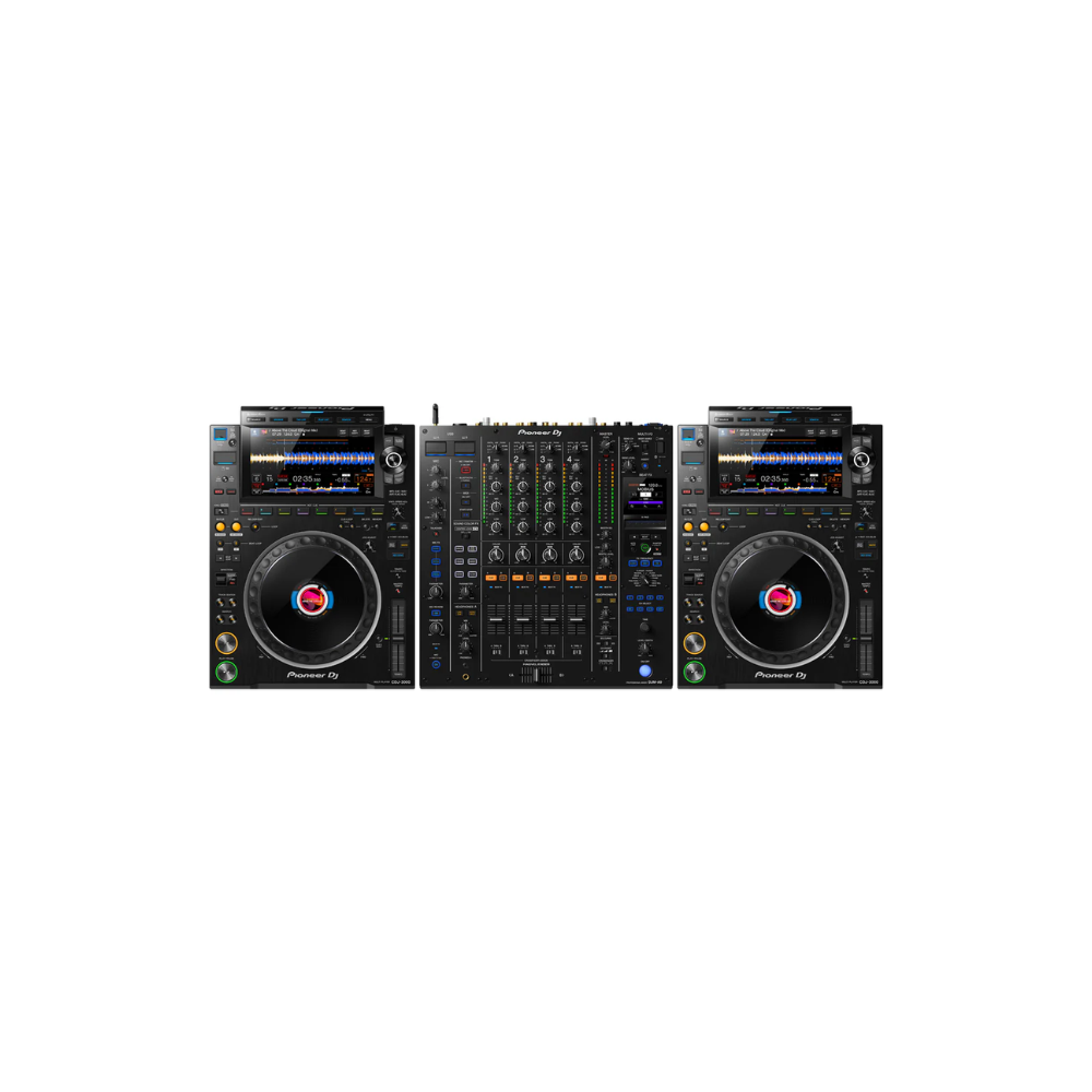Pioneer CDJ-3000 Pair with DJM-A9 Mixer for Professional DJ Setup
