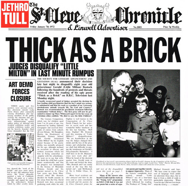 Thick As A Brick-Jethro Tull  (Arrives in 4 days )