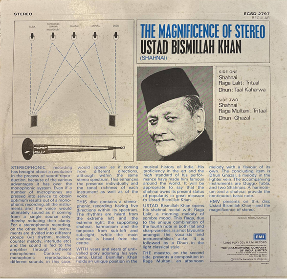 Ustad Bismillah Khan* – The Magnificence Of Stereo (Used Vinyl - NM) AE Marketplace
