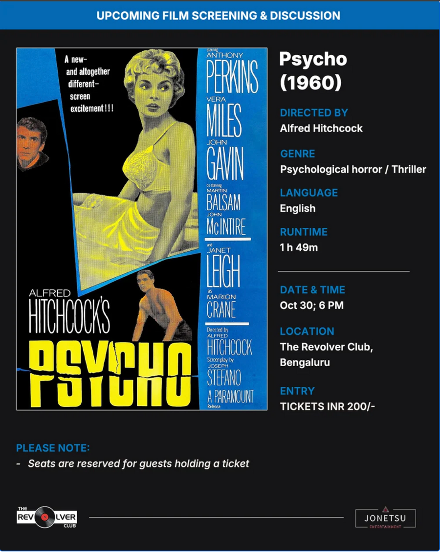 Alfred Hitchcock's Psycho - Film Screening