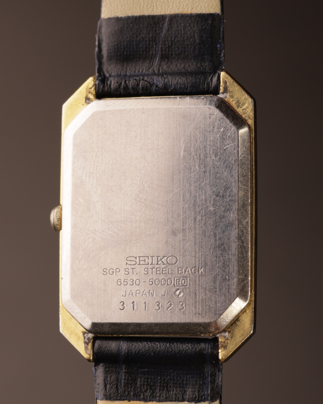 Seiko Quartz 6530-5000 Gold Rectangular Dress Watch – Japan – 1980s
