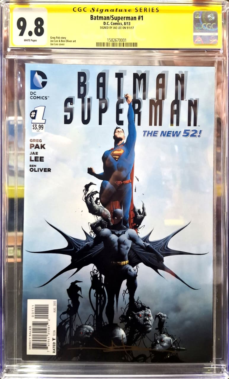 Batman Superman #1 [First Print] [CGC 9.8] [Signature Series] [Signed By Jae Lee] [Comic book]
