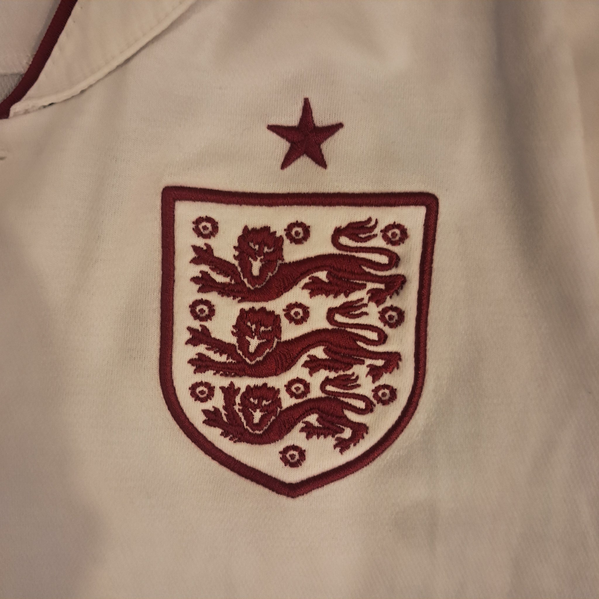 2012 England Home Jersey - XL