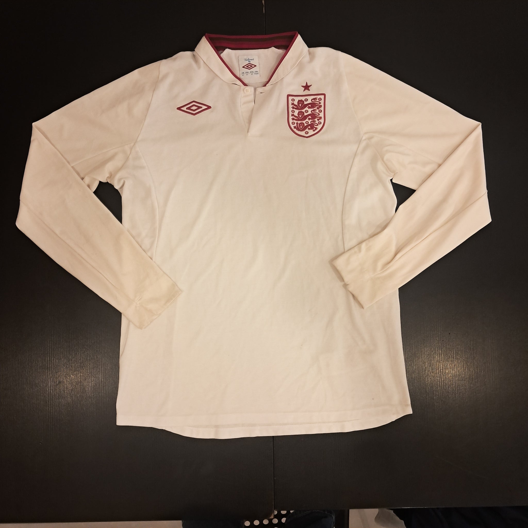 2012 England Home Jersey - XL