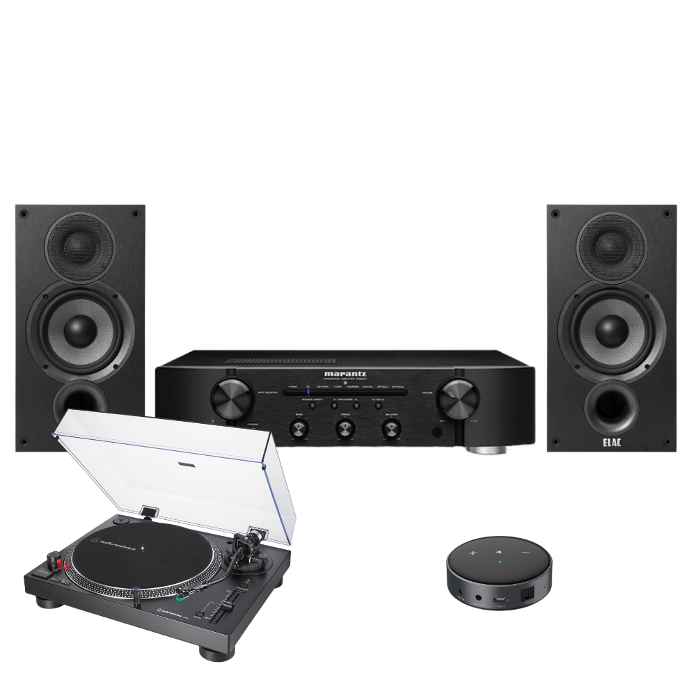 ELAC Debut 2.0 B5.2 + Marantz PM6007 + Audio Technica AT-LP120XUSB + WiiM Mini