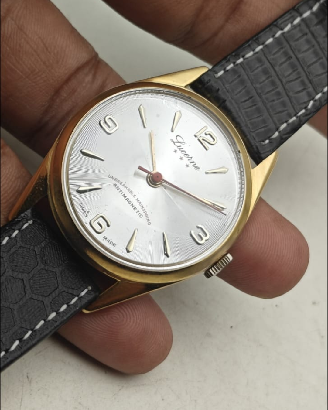 Vintage Lucerne Hand Winding Men's Watch