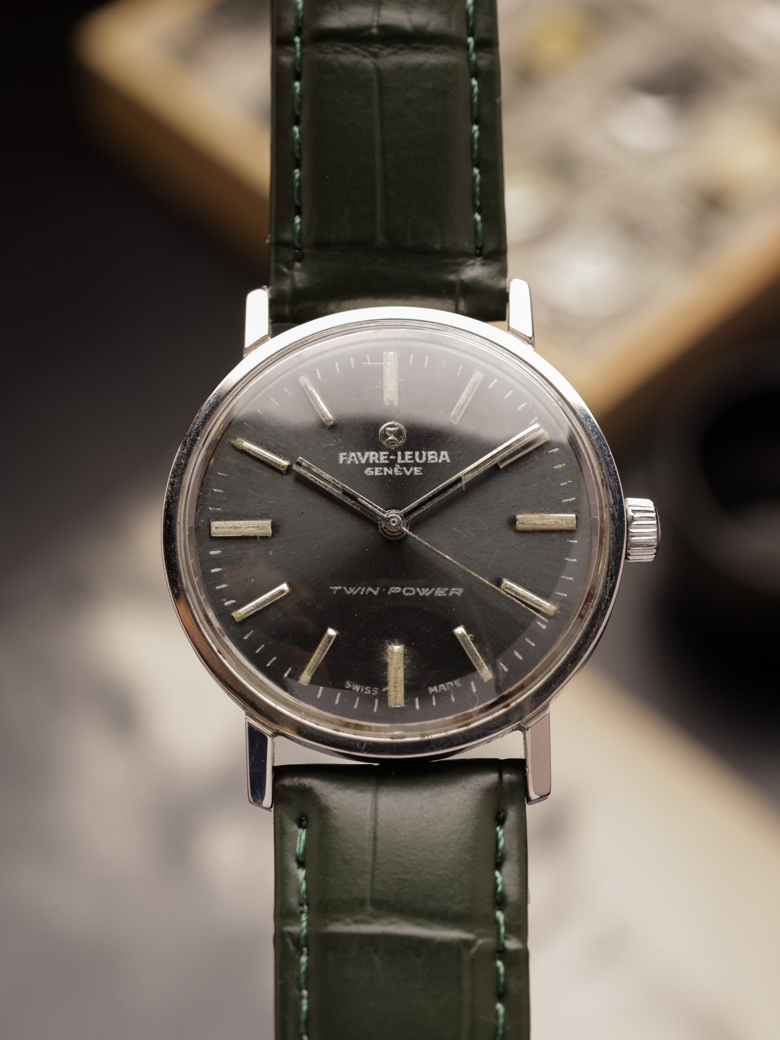 Favre Leuba Twin Power (Rare Gray Dial)-[38mm] Manual