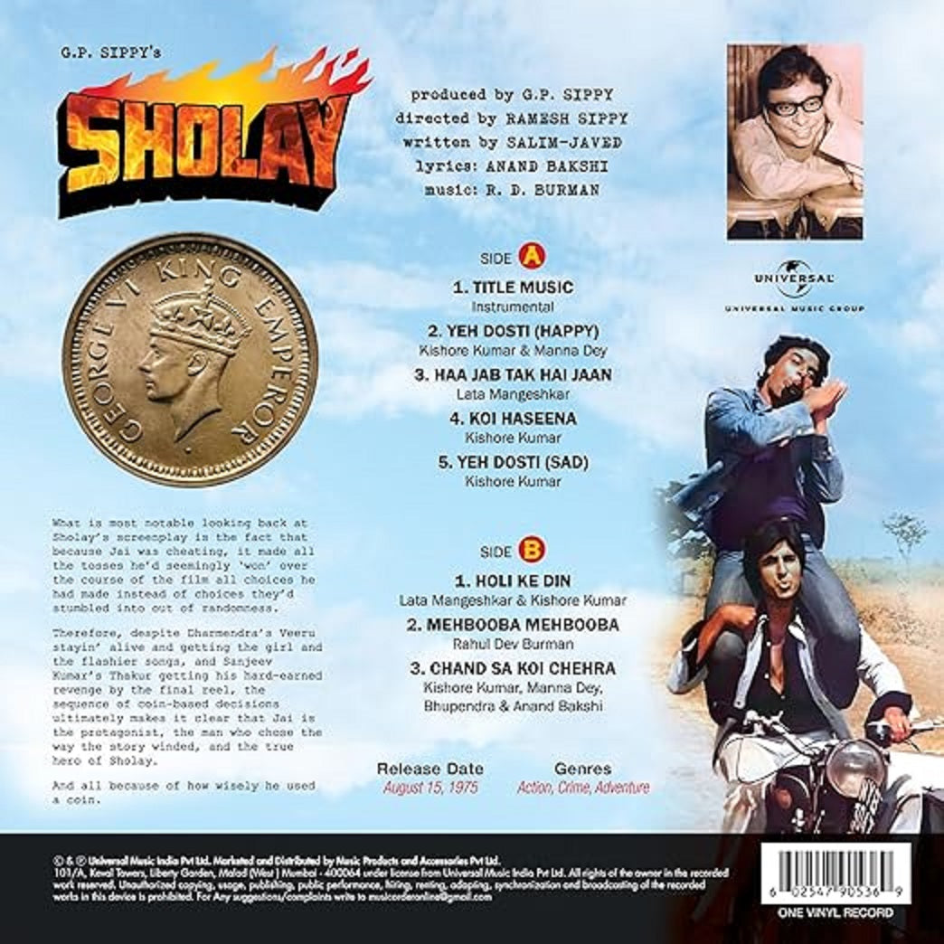 Buy Hindi Record 'R.D Burman - Sholay' | The Revolver Club