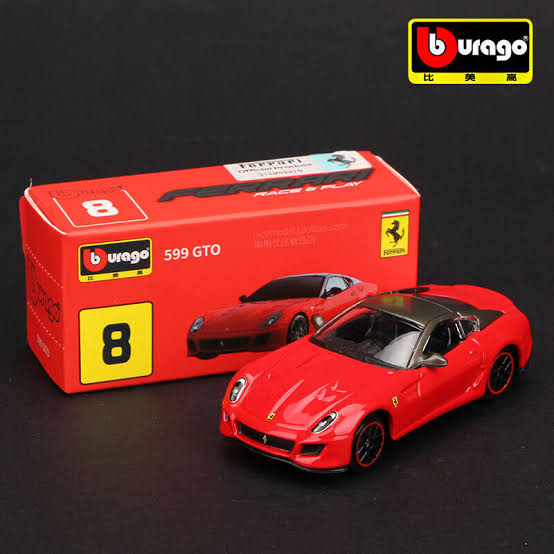 Official Bburago 8 599 GTO - 1 : 64 Diecast Scale Model