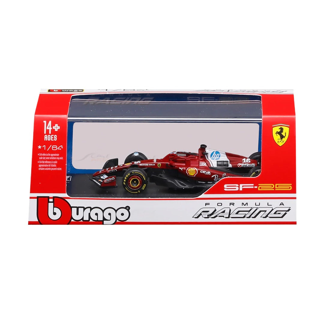 Official Bburago 2025 Ferrari SF-25 No 16 Charles Leclerc Australia GP 1:64