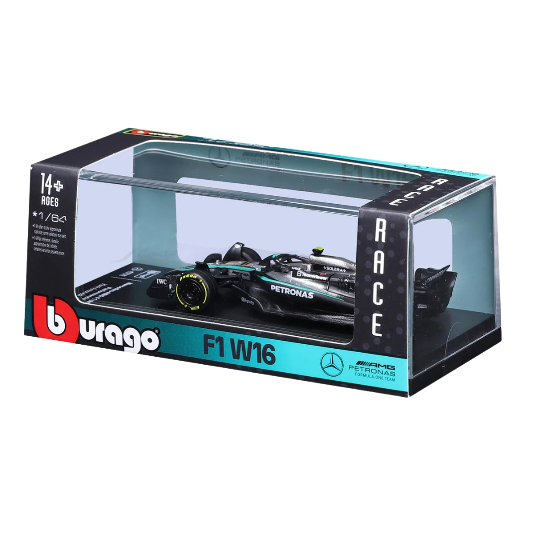 Official Bburago 2025 Mercedes-AMG W16 12 Kimi Antonelli - Scale 1 : 64 Diecast Scale Model