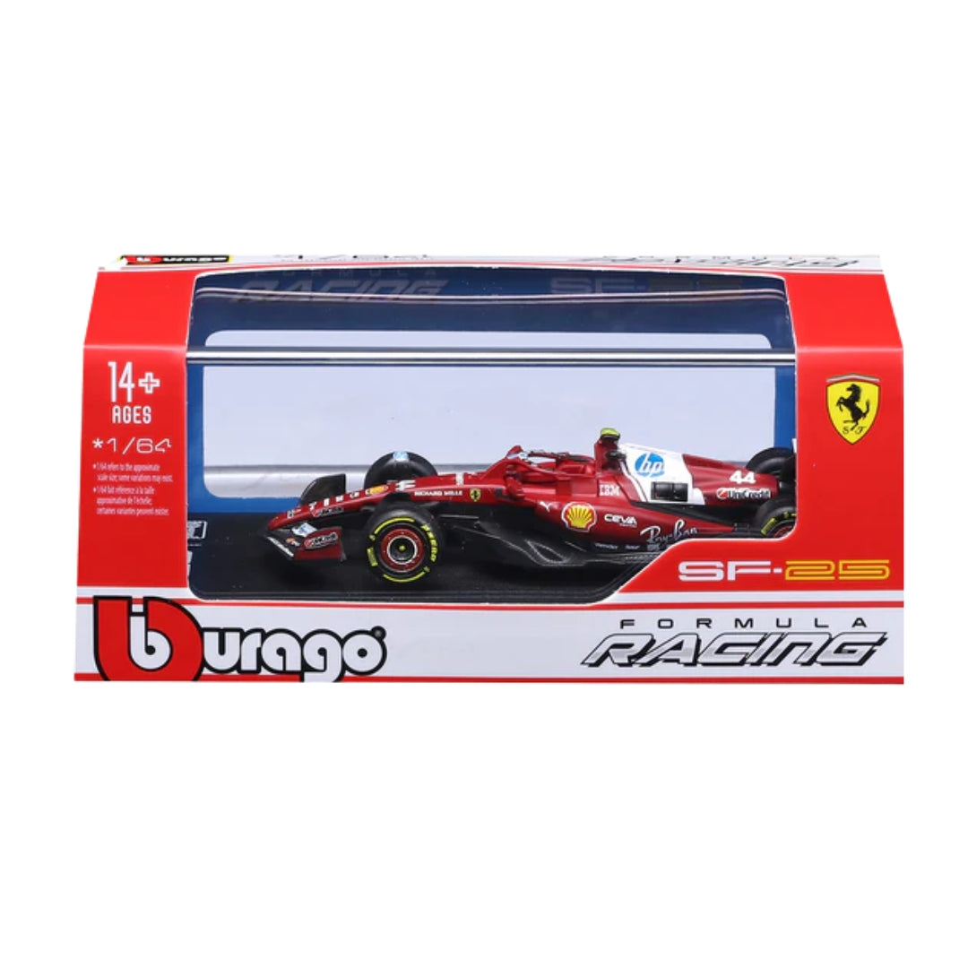 Official Bburago 2025 Ferrari SF-25 No 44 Lewis Hamilton Australia GP 1:64