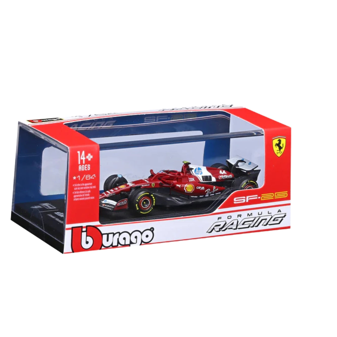 Official Bburago 2025 Ferrari SF-25 No 44 Lewis Hamilton Australia GP - Scale 1 : 64 Diecast Scale Model