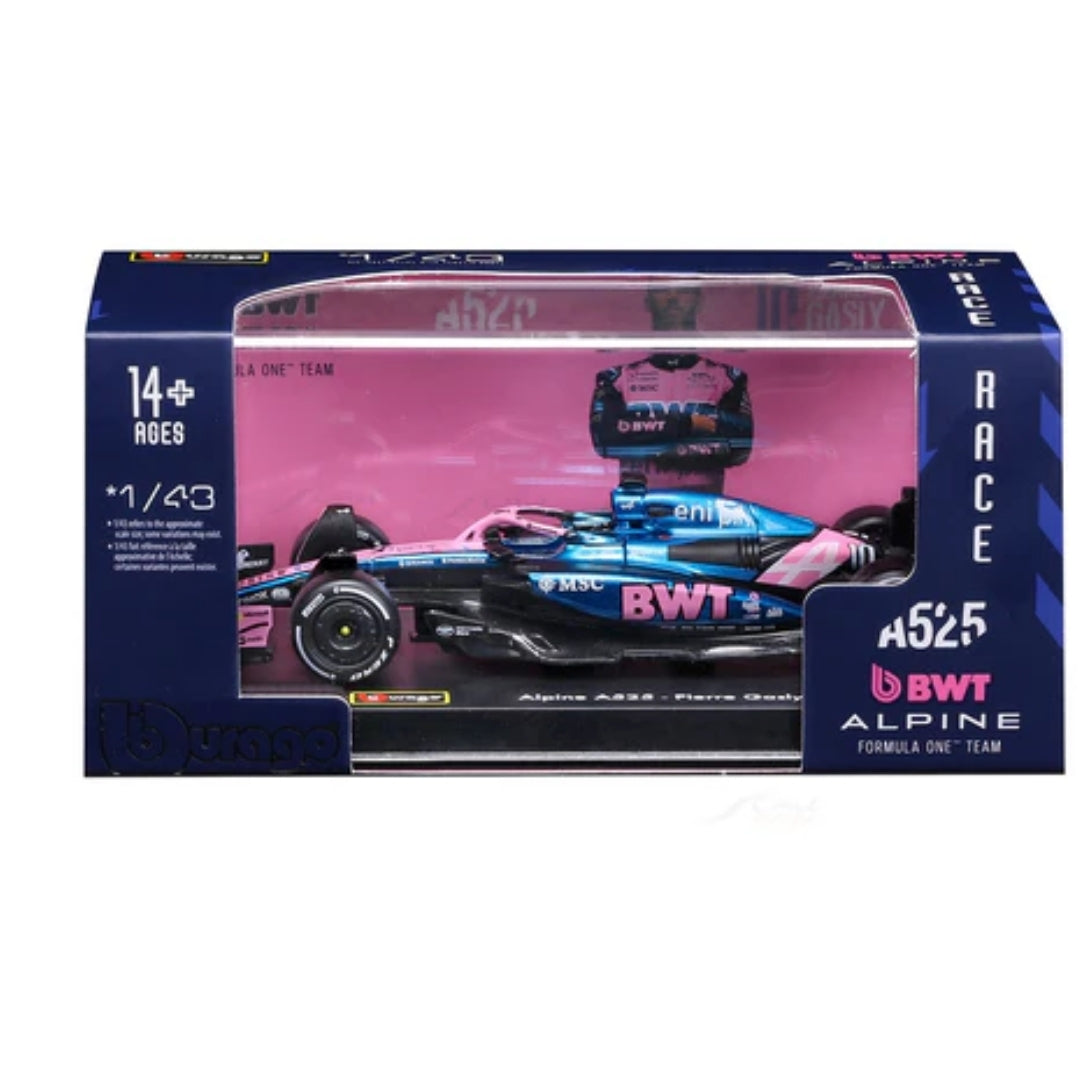 Official Bburago 2025 Alpine A525 10 Pierre Gasly Monaco GP 1:43