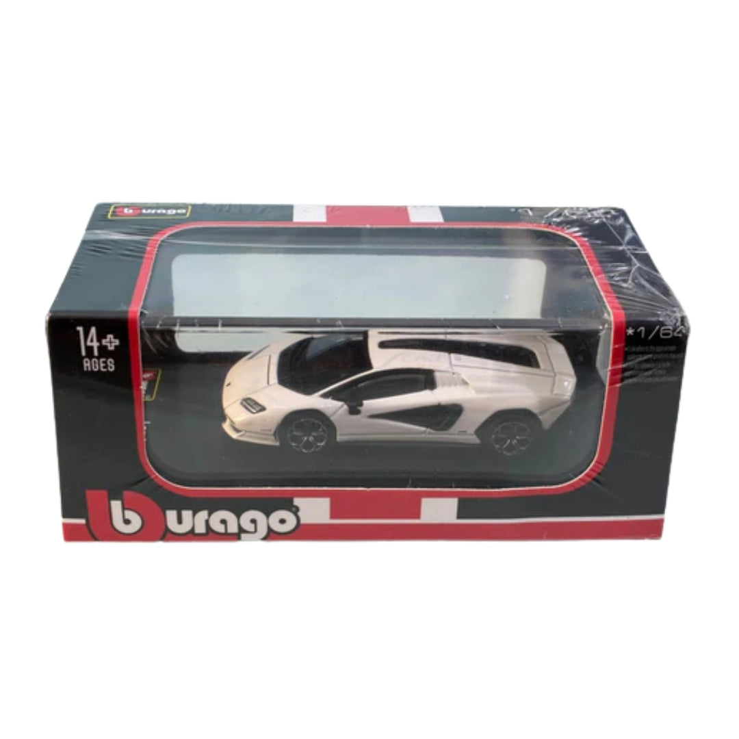 Official Bburago Scale 1 : 64 Diecast Scale Model - Lamborghini Countach LPI 800-4 White