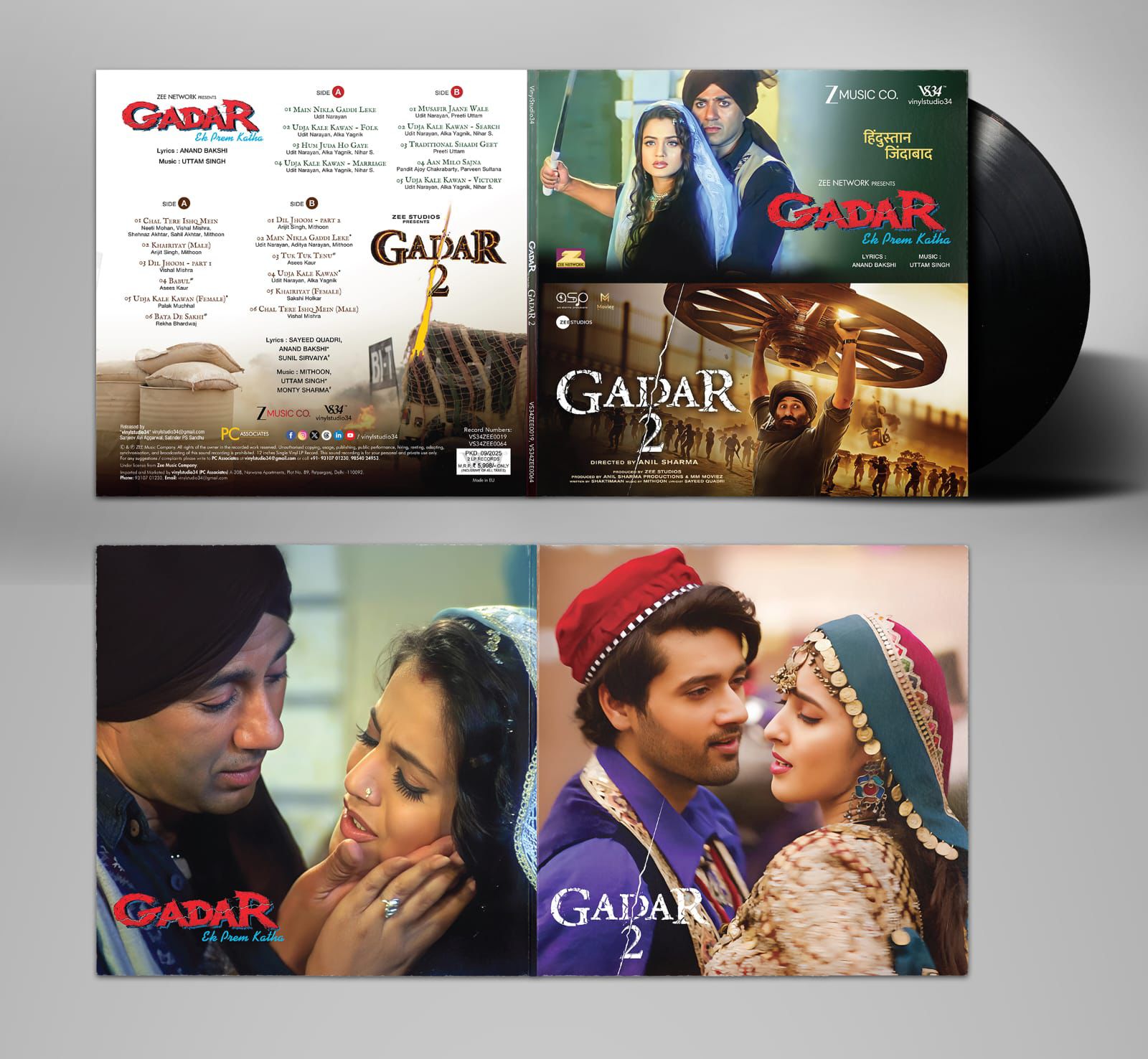 Udit Narayan & Alka Yagnik: Gadar 1 and 2 (Combo) (Quick Ship)
