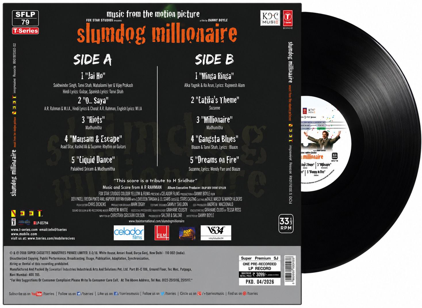 A R Rahman - Slumdog Millionaire (Pre Order)