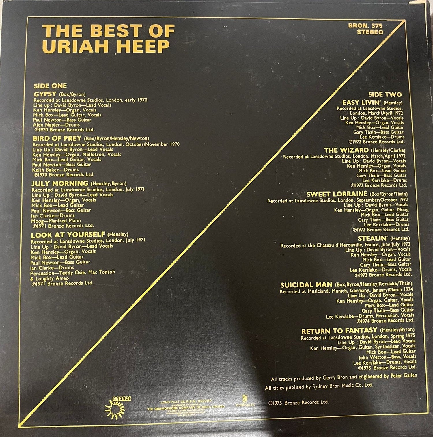 Uriah Heep – The Best Of... (Used Vinyl - VG+)  NJ Marketplace
