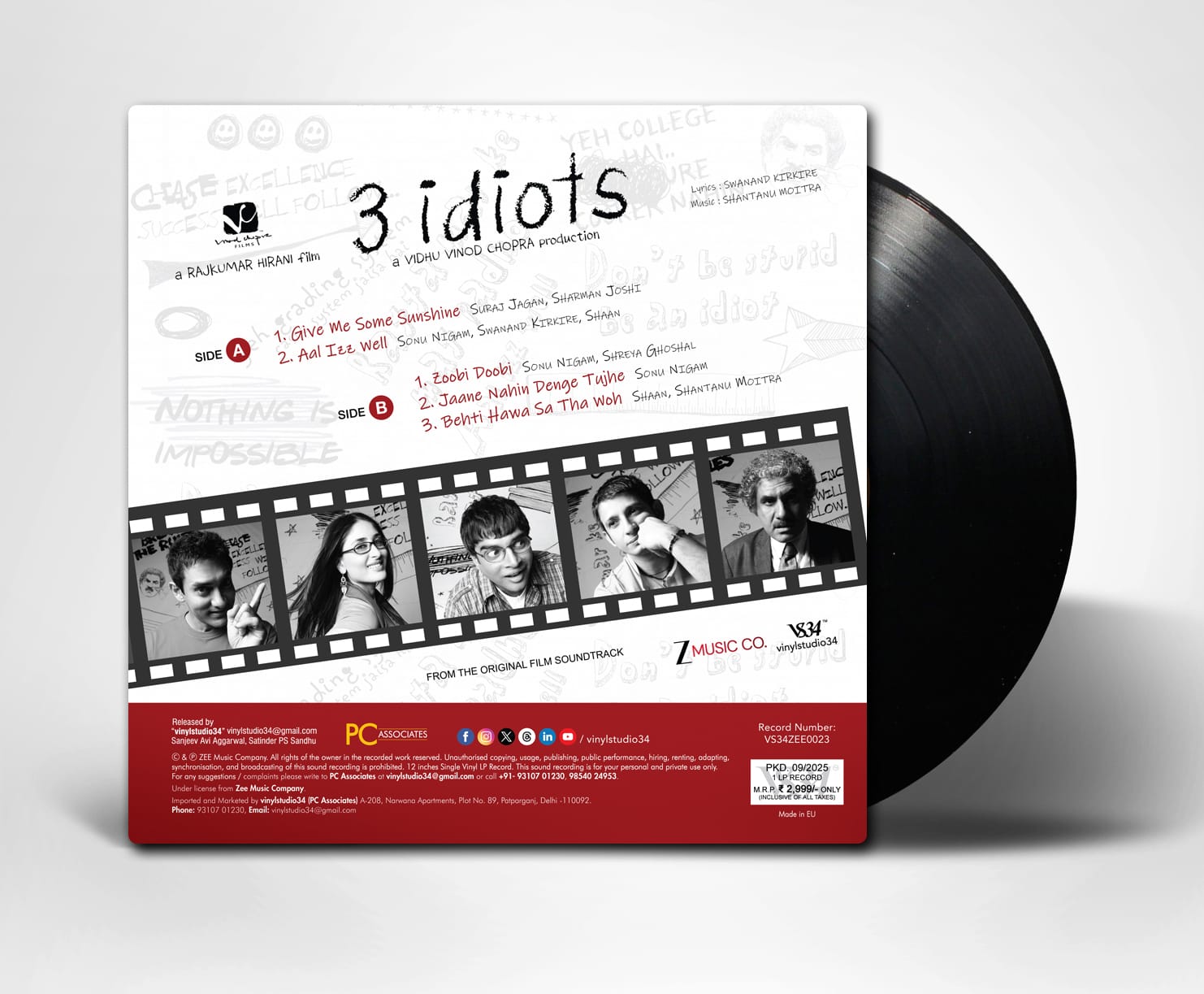 Shantanu Moitra – 3 Idiots (Original Motion Picture Soundtrack) (Pre Order)