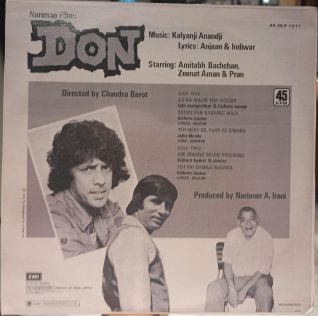 Kalyanji Anandji - Don (Used Vinyl - G/VG) (Reprinted Cover) NJ Marketplace