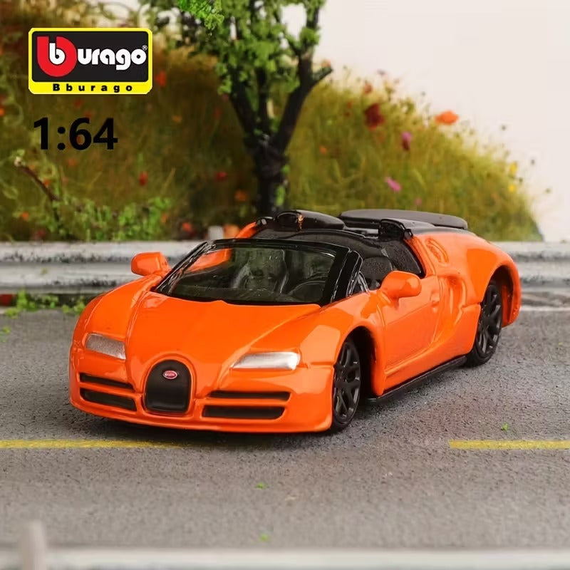 Official Bburago Bugatti Veyron 16.4 Grand Sport Vitesse - 1 : 64 Diecast Scale Model