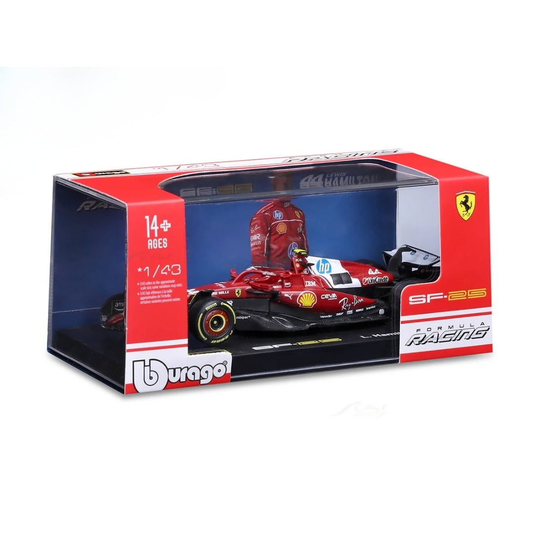 Official Bburago 2025 Ferrari SF-25 No 44 Lewis Hamilton Australia GP - Scale 1 : 43 Diecast Scale Model