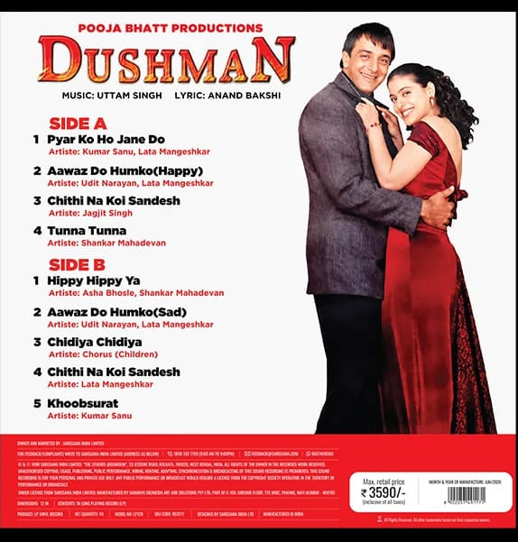 Uttam Singh - Dushman (Pre Order)