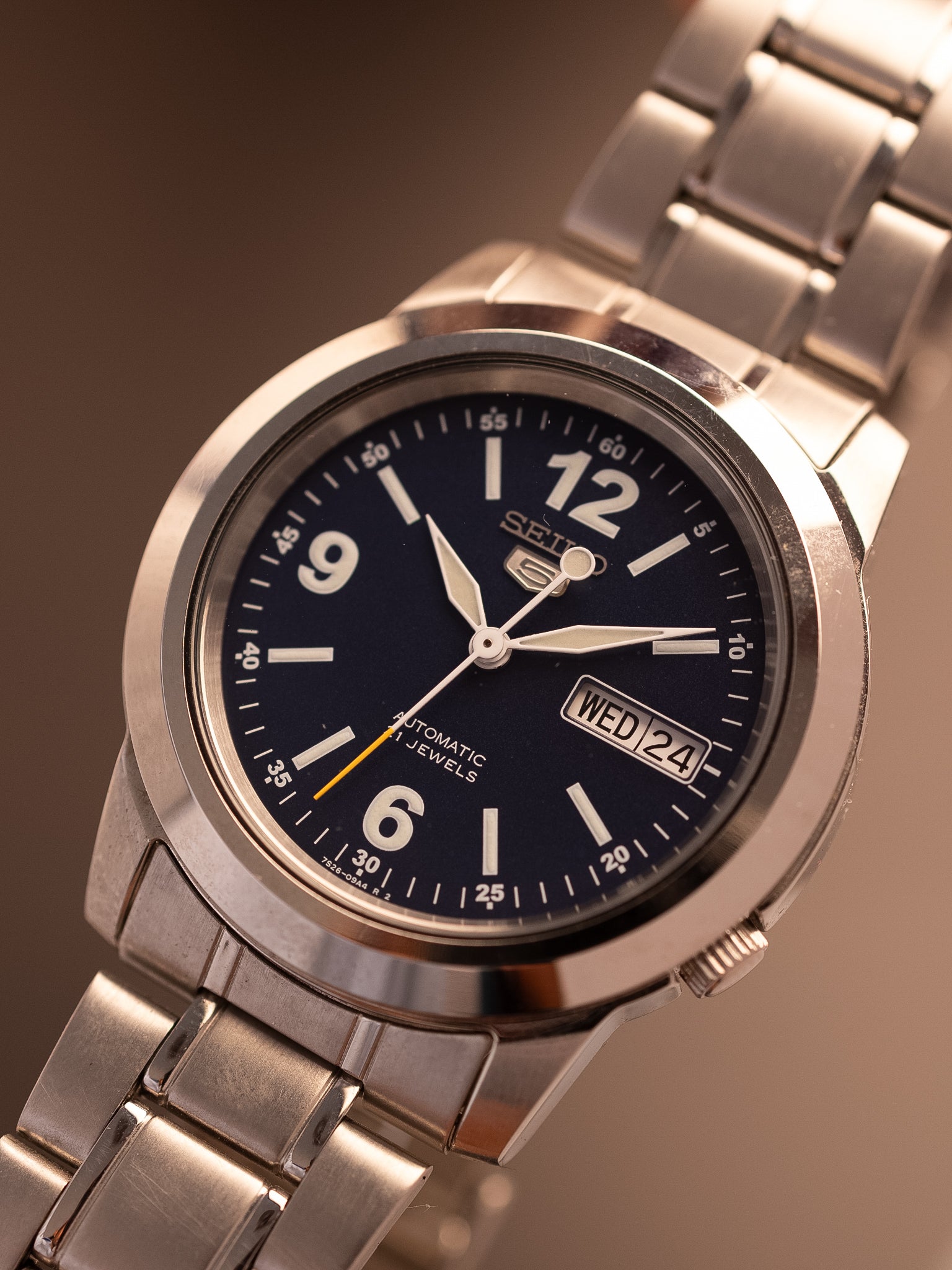 Seiko 5 (Ref. 7S26-02W0) (38mm; Automatic) – The Revolver Club