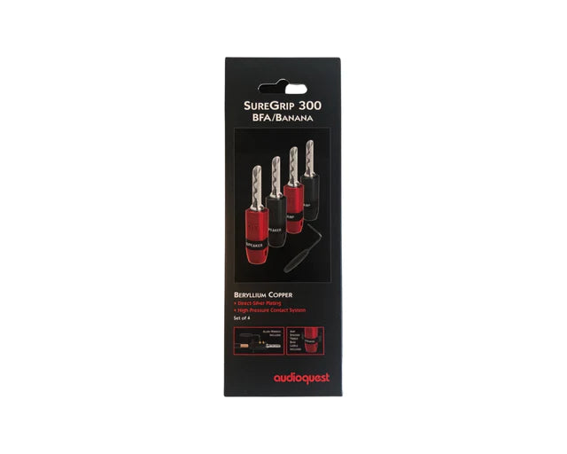 AudioQuest SureGrip 300 Series - Banana Connector (Silver) (Set)